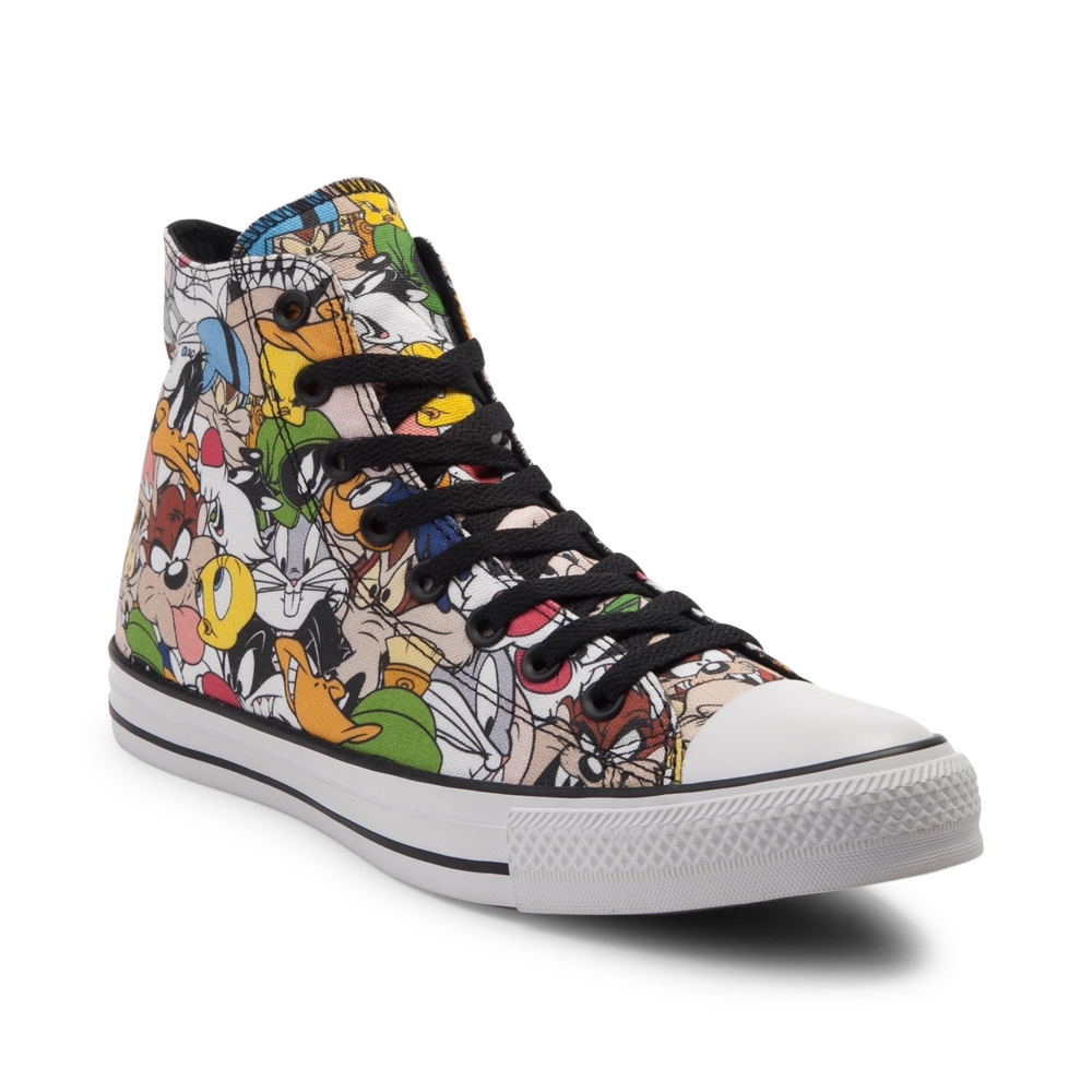 Pre-owned Converse Chuck Taylor All Star Hi Looney Tunes Sneaker Multi Print Womens In Multicolor