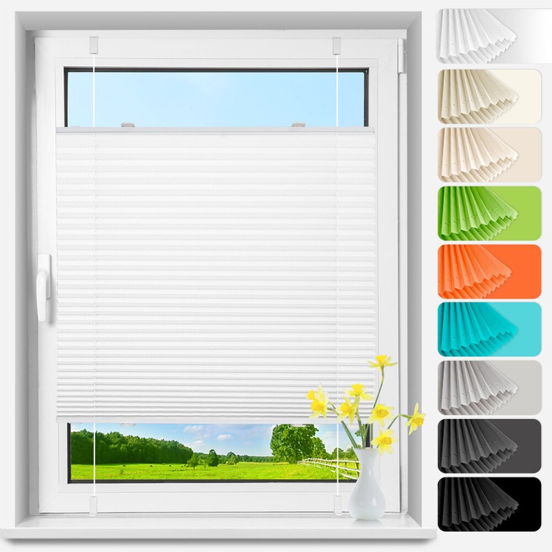 Plissee Ohne Bohren Easy Fix Klemm Faltrollo Blickdicht Verspannt Fenster Rollo