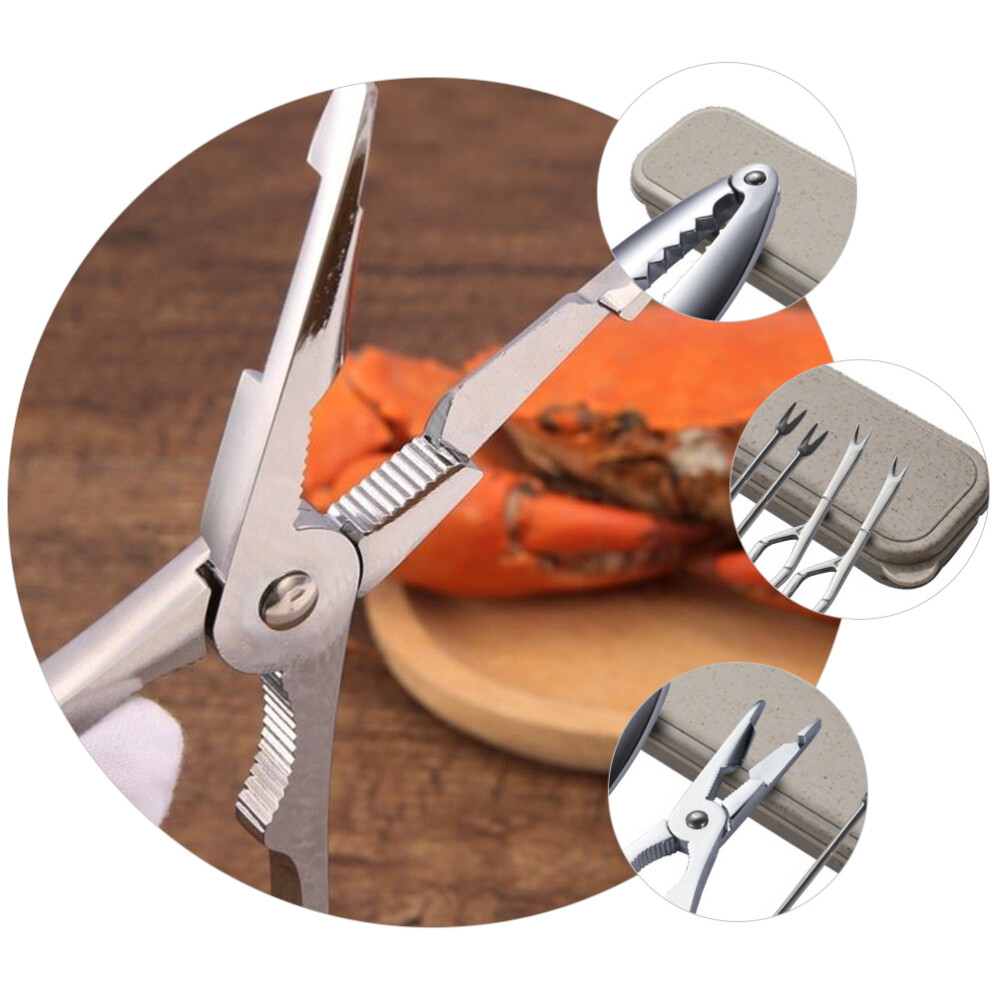 1 Set/6pcs Seafood Clamp Tools Lobster Crackers Seafood Tools with