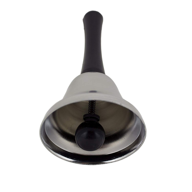 Adorox Silver Steel Hand Bell Loud Call Alarm