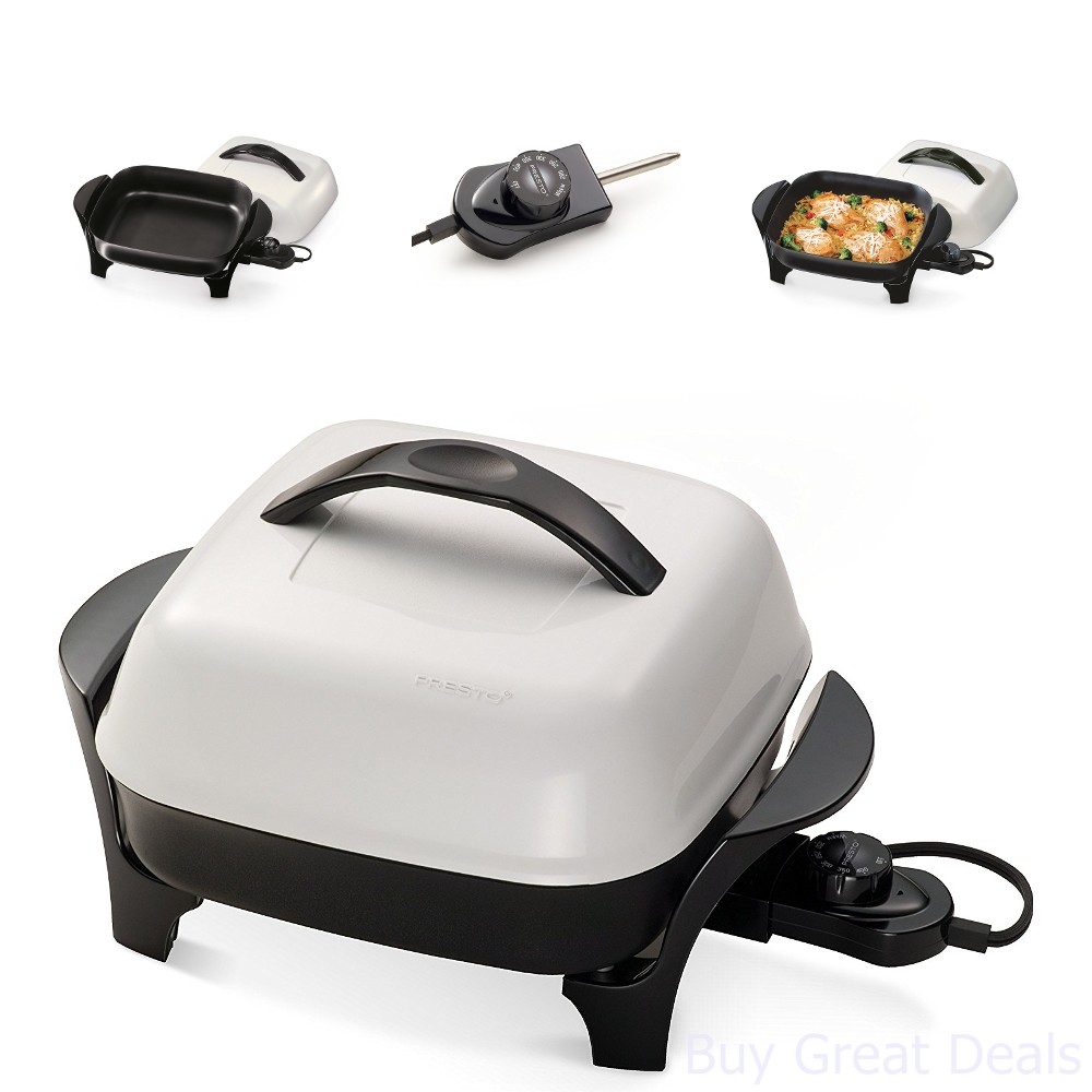 Presto 11in Electric Skillet Fry Pan w/ Lid Roasts Fries Grills Home Kitchen 75741066202 eBay