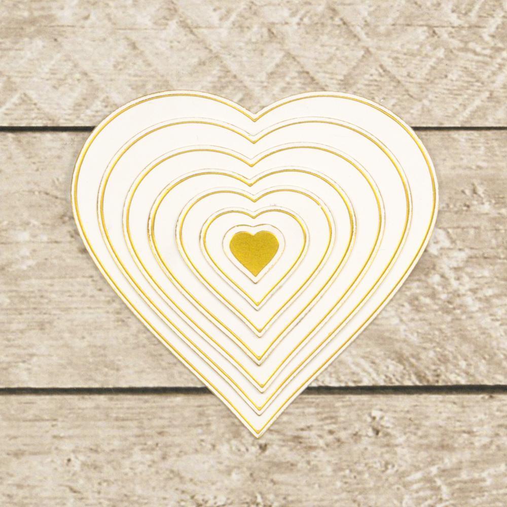 Couture Creations Stanz- & Heißfolienstempel 7 tlg. - Herz