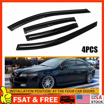 For 2004-08 Acura TL Sedan Mugen Style Window Visor Vent Rain Guards Deflector A