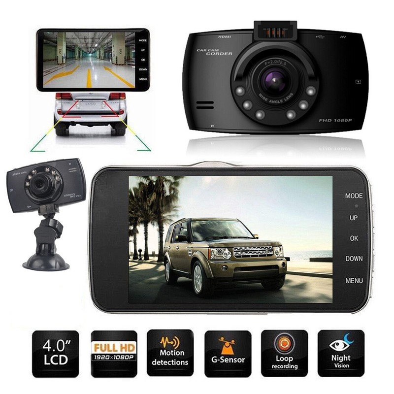 4 Auto Kamera Rearview Recorder KFZ DVR Dashcam HD 1080P Video Nachtsicht 170°