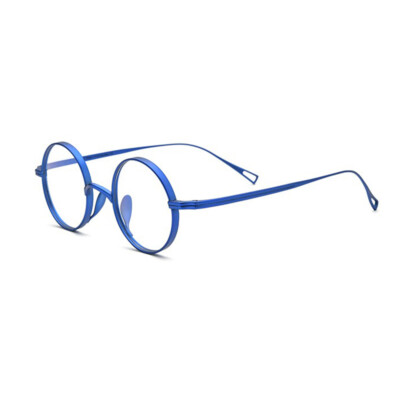 Handmade Vintage Retro Round Titanium Eyeglasses Frame For Men Women Ultra Light