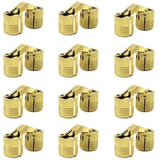 12 Pcs 10mm Brass Barrel Hinges Invisible Cabinet ...