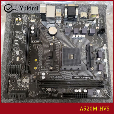 FOR ASROCK A520M-HVS DDR4*2 64GB AMD AM4 HDMI D-Sub Micro ATX Motherboard