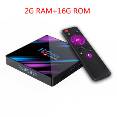 H96 Max Android 9.0 Smart TV Box 64G Quad Core 4K HD 5.8GHz WiFi Media Player US