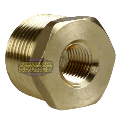 3/4'' Male x 1/4'' Female NPT Hex Bushing Adapter Pipe Reducer Brass Fitting 110JC