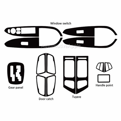 Window Switch Panel Carbon Fabric Decal Sticker Heating type For Ssangyong Kyron