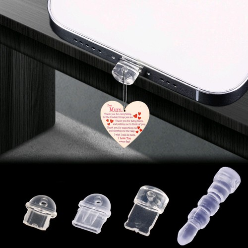 5x Anti-Dust Plug Clear Charge Port Dust Plug DIY For iPhone Stopper Protection