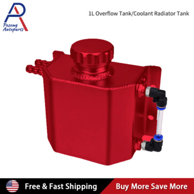 Universal 1L Radiator Coolant Overflow Tank Blue