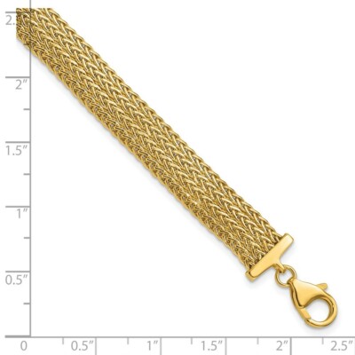 Pre-owned Superdealsforeverything Real 14kt Yellow Gold Polished Fancy Bracelet