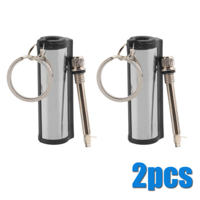 2Pcs Permanent Match Keychains Emergency Lighter Outdoor Survival Waterproof