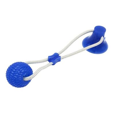 Interactive fun Pet toy with suction cup dog push toy with TPR ball Pet Tooth Cl