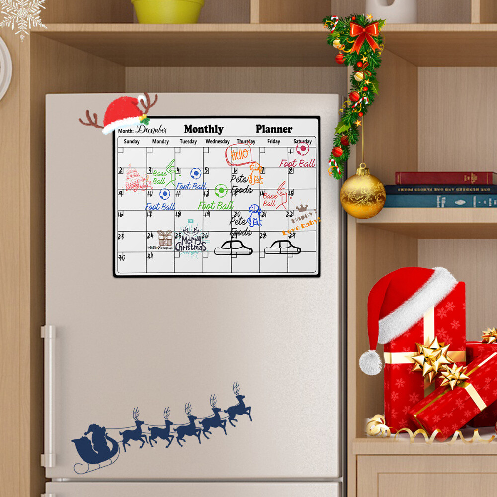 Fridge Calendar Magnetic Dry Erase Plan Board For Kitchen