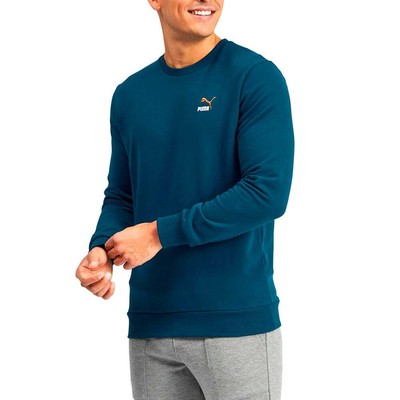

Мужская толстовка с круглым вырезом Puma Classics с вышивкой, размер , повседневные топы 596698-6, Синий, Puma Classics Embroidered Crew Neck Sweatshirt
