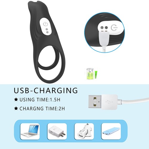 Male Vibrating Cock Ring Penis Stronger Erection Enhancing Sex Toys For Couples