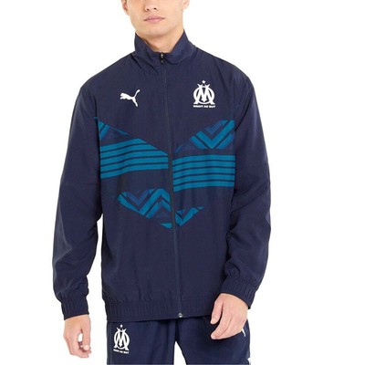

Puma Om Prematch ZipUp Jacket Мужская синяя повседневная спортивная верхняя одежда 76512312, Синий, Puma Om Prematch ZipUp Jacket