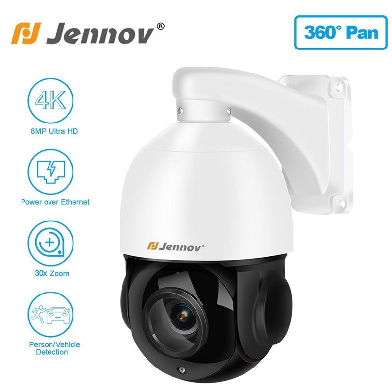360° 8MP PTZ POE IP Outdoor Security Camera 4K 30X
