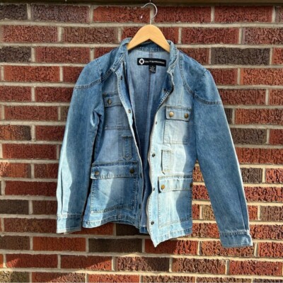 Outer Edge Light Blue Washed Denim Utility Jean Denim Jacket