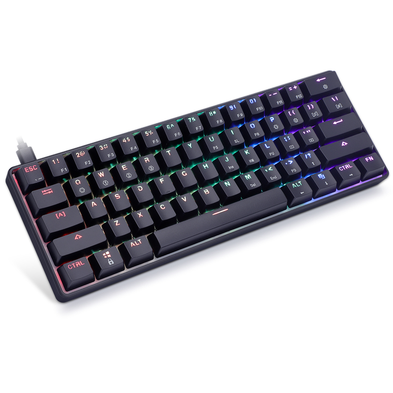 SKYLOONG GK61 Mechanical Keyboard 61 Keys Hot Swappable Gateron Optical Switch R