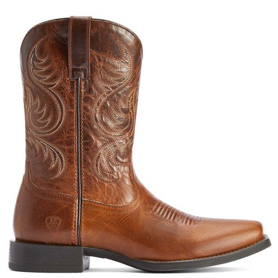 Коричневые мужские повседневные ботинки Ariat Sport Boss Man Square Toe Cowboy 10042399