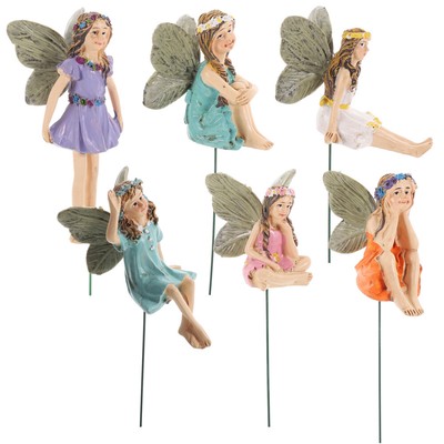6pcs Miniature Flower Fairy Decor Balcony Terrace Flowerpot Landscape Adornments