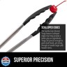 GORILLA GRIP Stainless Steel Heat Resistant Kitchen Tongs for Cooking, 9 + 12 Inch, Set of 2 BBQ Tong, Non Scratch Silicone Tip for Pan, Strong Grip, Grab Food, Toss Salad, Air Fryer, Pull Lock, Black