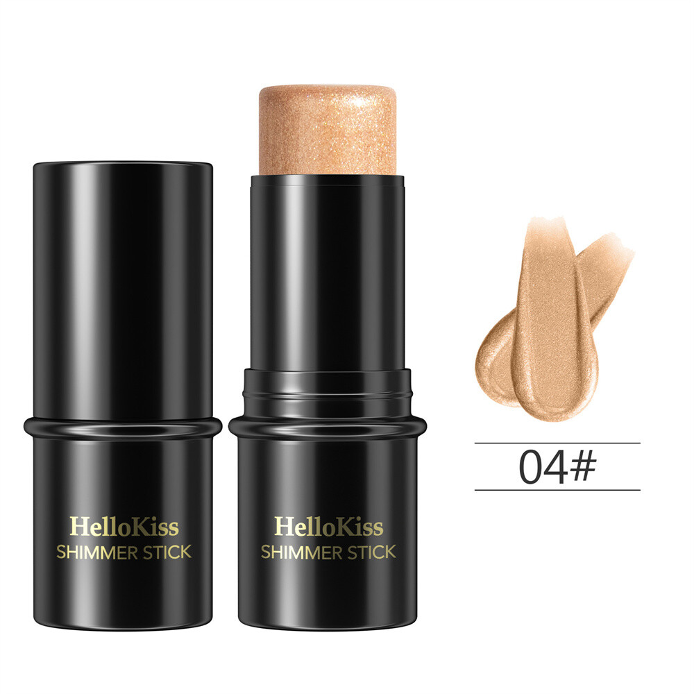 10Colors Face Highlighters Bronzers Stick Creamy Contour Nose Waterproof Glitter