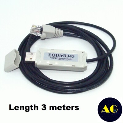 EQDirRJ45 USB Cable 3m for Skywatcher EQ5 HEQ5 EQ3 EQ8 AZ-EQ6 Orion EQ-G Mounts 