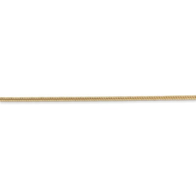 Pre-owned Superdealsforeverything Real 14kt Yellow Gold 1.3mm Round Snake Chain; 18 Inch; Lobster Clasp