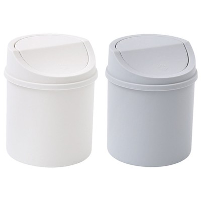  2 Pcs Garbage Can Office Trash Automotive Cans for Car Mini