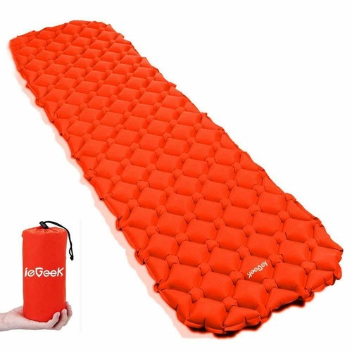 Camping Isomatte,Einzelne Schlafmatte Ultraleichte Isomatte für Outdoor Orange