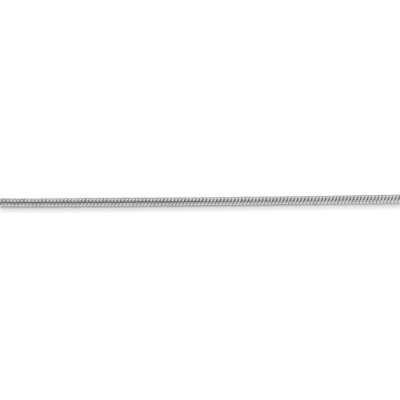 Pre-owned Skyjewelers Real 14kt White Gold 24 Inch 1.4mm Round Snake Lobster Clasp Chain; 24 Inch