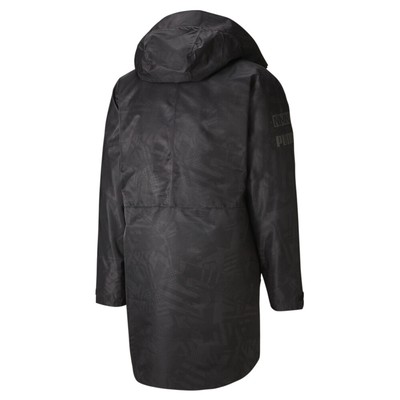 Pre-owned Puma Nemen X 2in1 3l Graphic Fullzip Jacket Mens Black Casual Athletic Outerwear