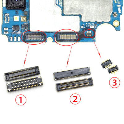 2 X LCD FPC Plug USB board battery plug connector For Samsung Galaxy A20 A205