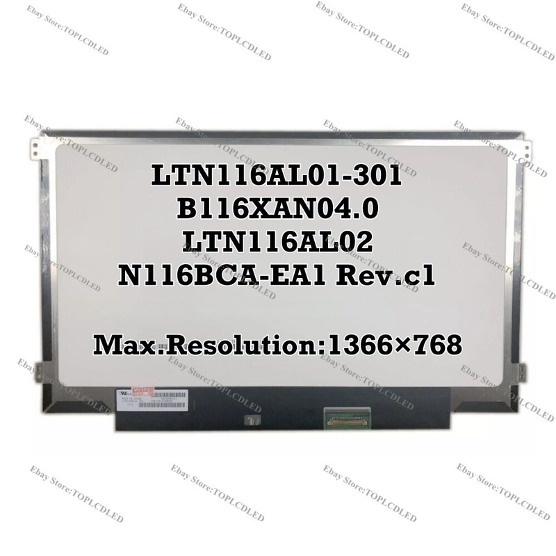 Ltn116al01-301 Fit B116xan04.0 Ltn116al02 N116bca-Ea1 Rev.C1 11.6