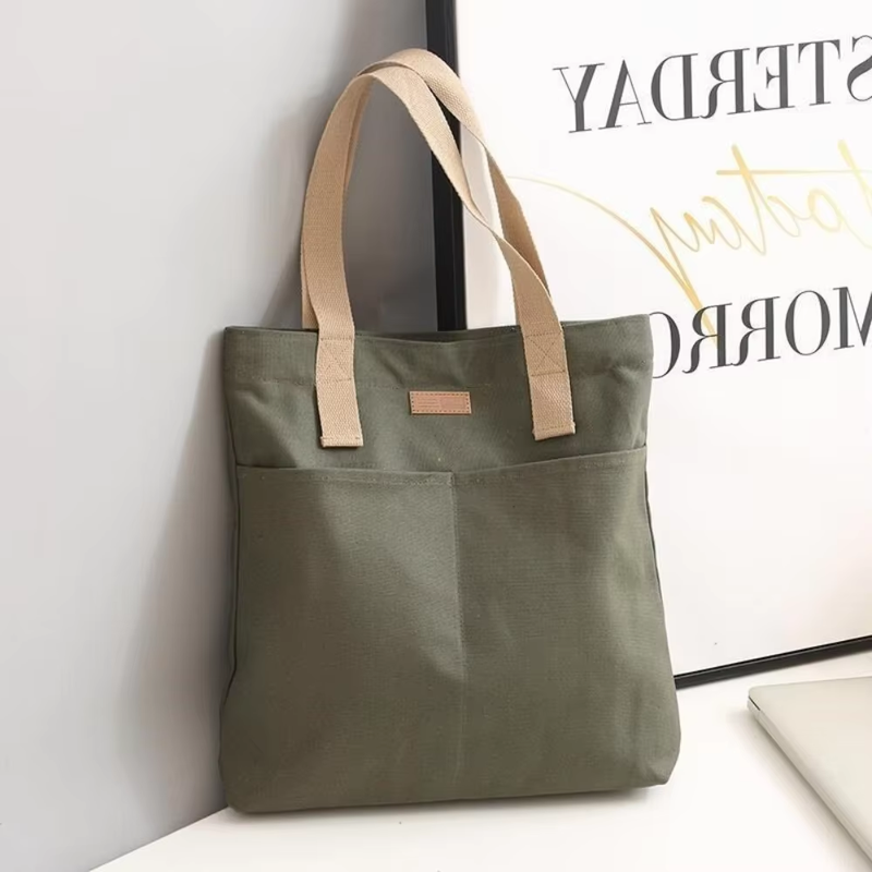 Stylish Women's Canvas Tote Bag - Large Capacity Commuter