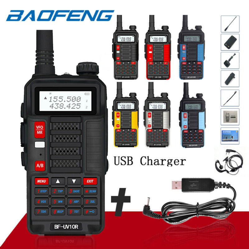 Baofeng Uv-10r Dual Band Uhf/Vhf Walkie Talkie Two-Way Radio Fm Ham Long Range