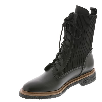 Pre-owned All Black Sock Camper Women's Boot - Black