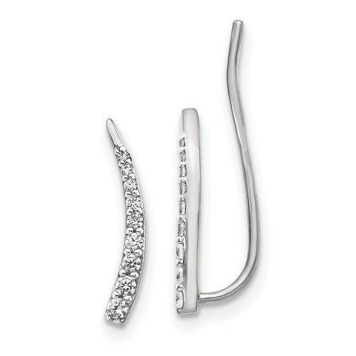 Pre-owned Goldia 14k White Gold Diamond Earrings