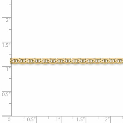 Pre-owned Superdealsforeverything Real 14kt Yellow Gold 3mm Concave Anchor Chain; 18 Inch; Lobster Clasp