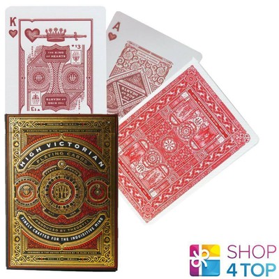 HIGH VICTORIAN RED THEORY 11 LUXURY PLAYING CARDS DECK MAGIC TRICKS SEALED NEW