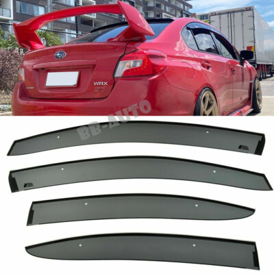 For 15-21 Subaru WRX & STi JDM CLIP-ON Side Window Guard Deflectors Visors EJ25