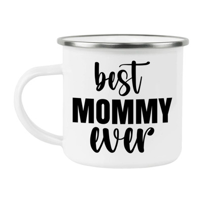 Best Mommy Ever Mug, Mother s Day Gift, 12Oz Enamel White Stainless Steel Campin
