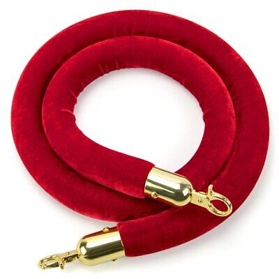 4.5 Foot Red Velvet Rope - 1.5 Thick Crowd Control Rope 