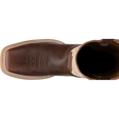 JUSTIN BOOTS JUSTIN BOOTS CADDO SQUARE TOE COWBOY MENS BROWN DRESS BOOTS BR776