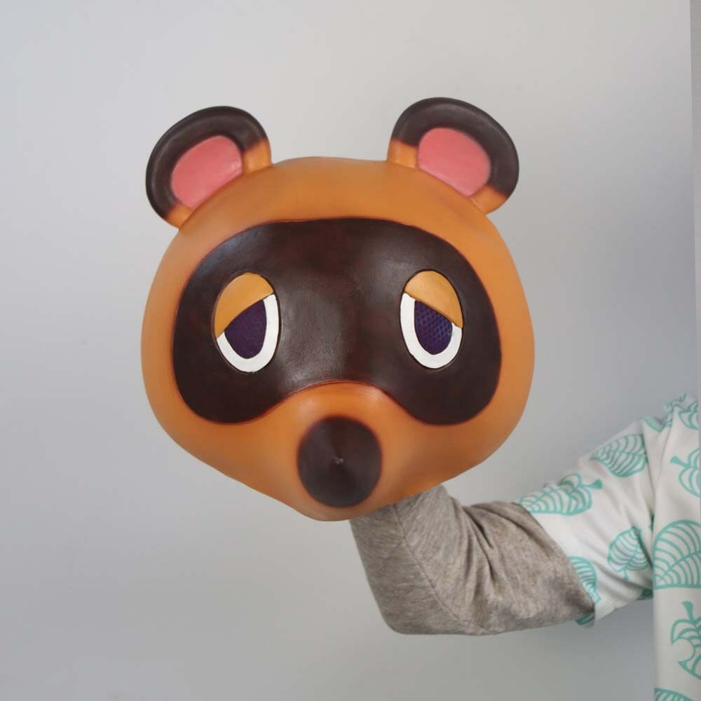 2020 Animal Crossing Tom Nook Mask Cosplay Racoon Tanuki Latex Masks