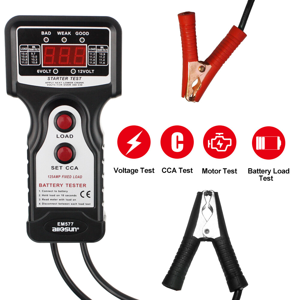 12v Automotive Load Battery Tester Digital Analyzer Check Starter&charging